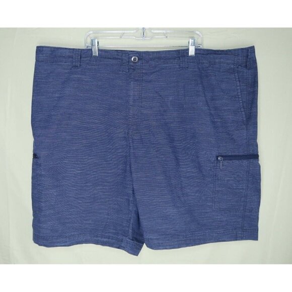 True Nation by DXL Hybrid Shorts Men's 52 Blue Zip Pockets Stretch Cotton Blend - Picture 1 of 9